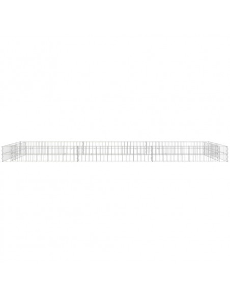Gabbione Letto Rialzato in Acciaio Zincato 300x100x20 cm