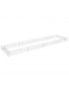 Gabbione Letto Rialzato in Acciaio Zincato 400x100x20 cm 2