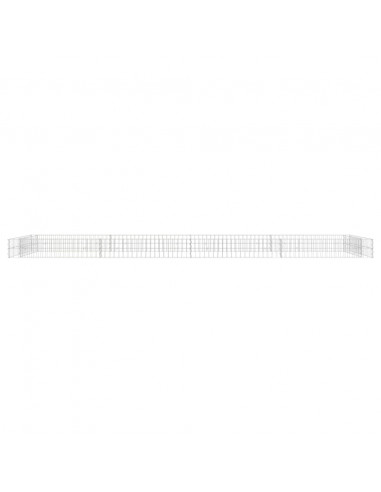 Gabbione Letto Rialzato in Acciaio Zincato 400x100x20 cm