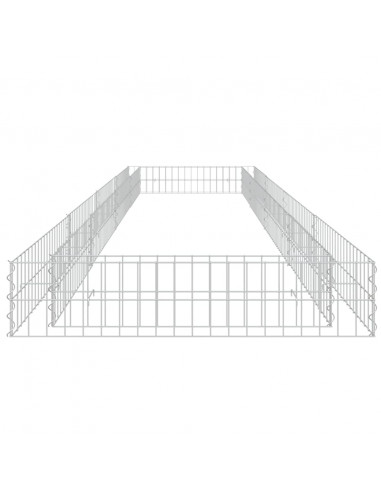 Gabbione Letto Rialzato in Acciaio Zincato 400x100x20 cm