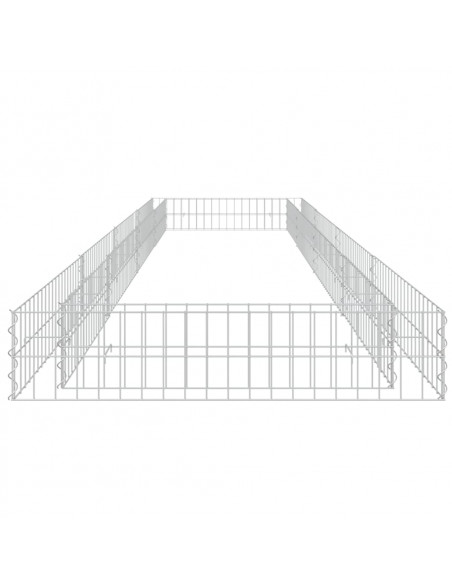Gabbione Letto Rialzato in Acciaio Zincato 400x100x20 cm