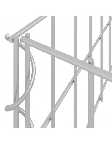 Gabbione Letto Rialzato in Acciaio Zincato 400x100x20 cm