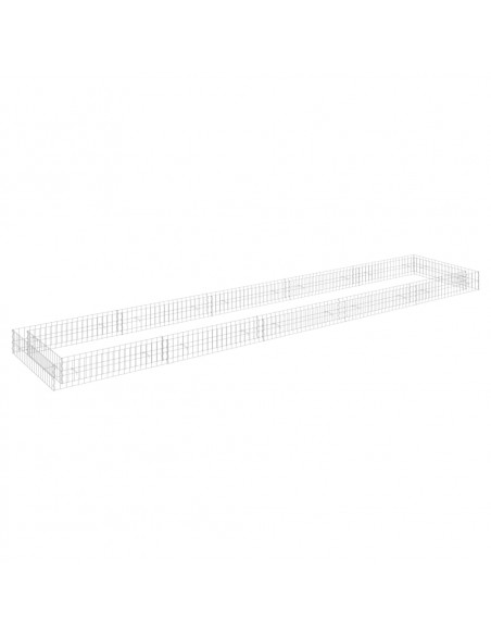 Gabbione Letto Rialzato in Acciaio Zincato 500x100x20 cm