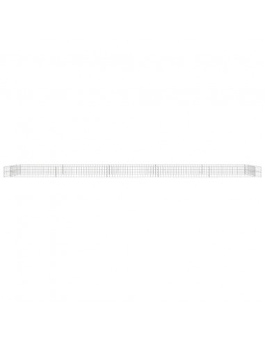 Gabbione Letto Rialzato in Acciaio Zincato 500x100x20 cm