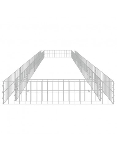 Gabbione Letto Rialzato in Acciaio Zincato 500x100x20 cm