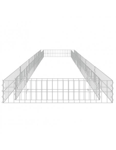 Gabbione Letto Rialzato in Acciaio Zincato 500x100x20 cm