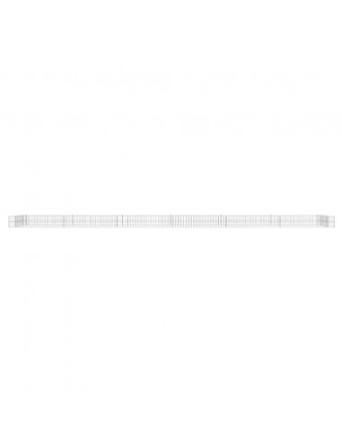 Gabbione Letto Rialzato in Acciaio Zincato 600x100x20 cm