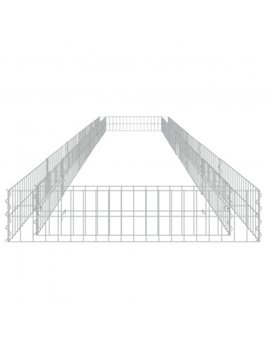 Gabbione Letto Rialzato in Acciaio Zincato 600x100x20 cm