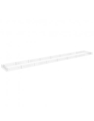 Gabbione Letto Rialzato in Acciaio Zincato 800x100x20 cm