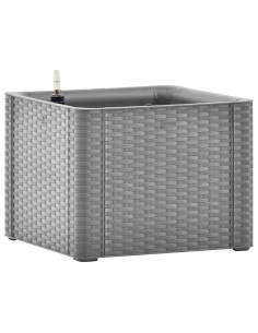 Aiuola Rialzata Giardino Sistema Irrigazione Grigia 43x43x33 cm 2