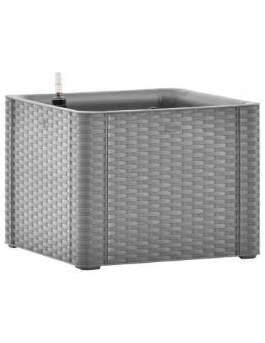 Aiuola Rialzata Giardino Sistema Irrigazione Grigia 43x43x33 cm