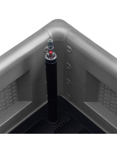 Aiuola Rialzata Giardino Sistema Irrigazione Grigia 43x43x33 cm