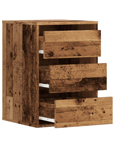 Cassettiera Angolare Legno Antico 40x41x58 cm Legno Multistrato
