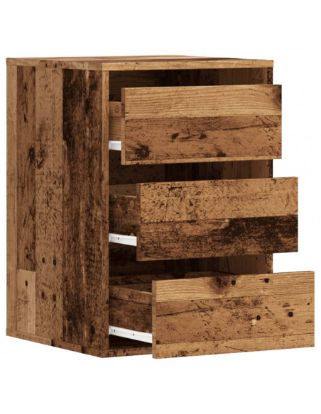 Cassettiera Angolare Legno Antico 40x41x58 cm Legno Multistrato