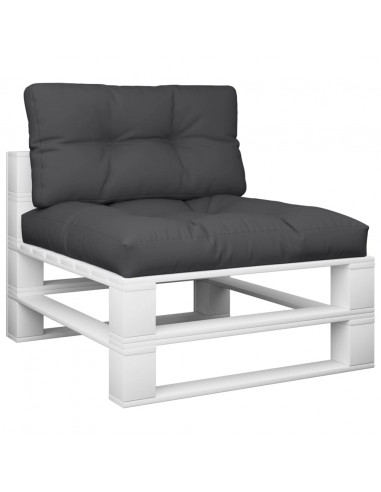 Cuscini per Pallet 2 pz Neri in Tessuto