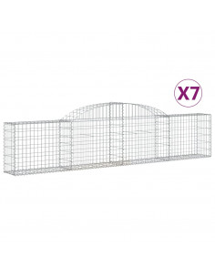 Cesti Gabbioni ad Arco 7 pz 300x30x60/80 cm Ferro Zincato 2