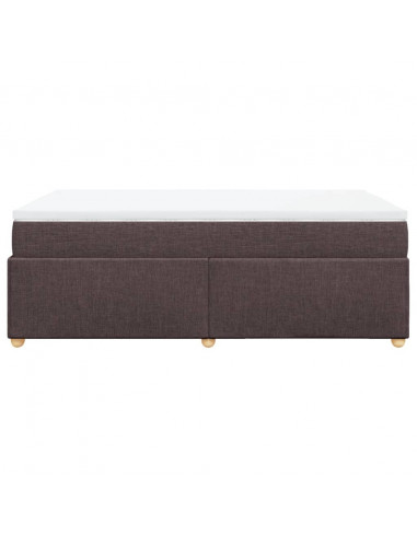 Giroletto a Molle con Materasso Marrone Scuro 120x190cm Tessuto