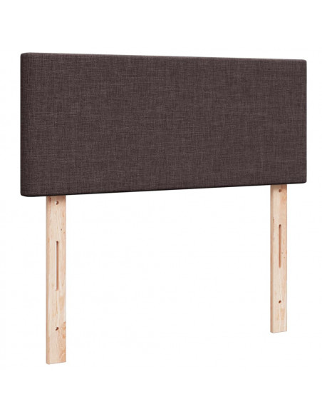 Giroletto a Molle con Materasso Marrone Scuro 120x190cm Tessuto