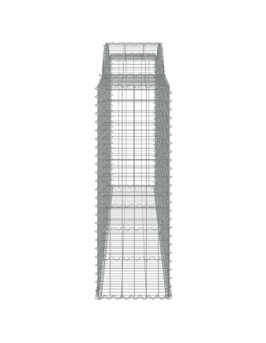 Cesti Gabbioni ad Arco 17 pz 300x50x140/160 cm Ferro Zincato