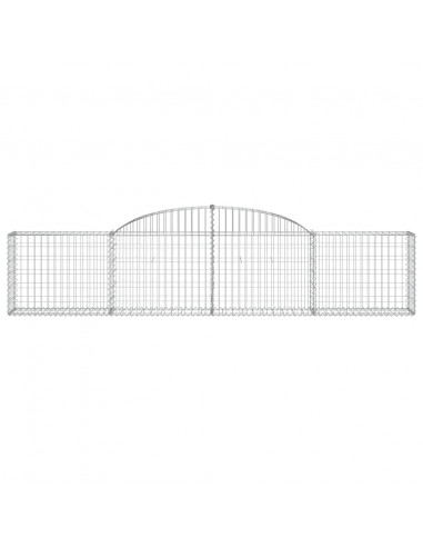 Cesti Gabbioni ad Arco 10 pz 300x30x60/80 cm Ferro Zincato