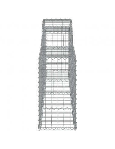 Cesti Gabbioni ad Arco 10 pz 300x30x60/80 cm Ferro Zincato