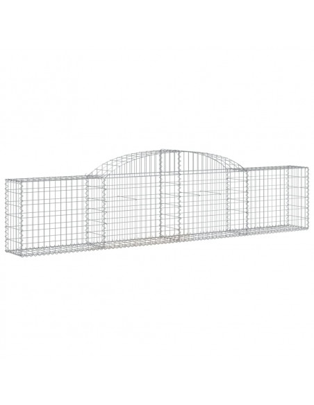 Cesti Gabbioni ad Arco 12 pz 300x30x60/80 cm Ferro Zincato
