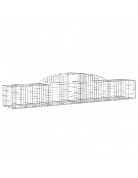 Cesti Gabbioni ad Arco 7 pz 300x50x40/60 cm Ferro Zincato