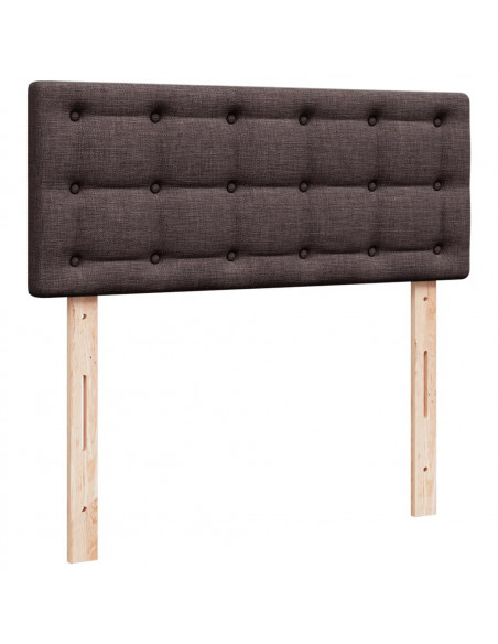 Giroletto a Molle con Materasso Marrone Scuro 120x200cm Tessuto