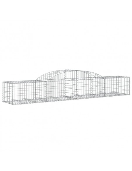 Cesti Gabbioni ad Arco 12 pz 300x50x40/60 cm Ferro Zincato