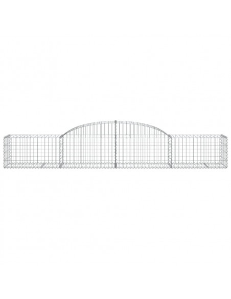 Cesti Gabbioni ad Arco 12 pz 300x50x40/60 cm Ferro Zincato