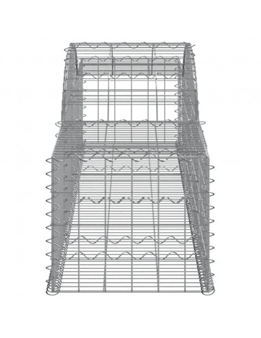 Cesti Gabbioni ad Arco 5 pz 300x50x40/60 cm Ferro Zincato