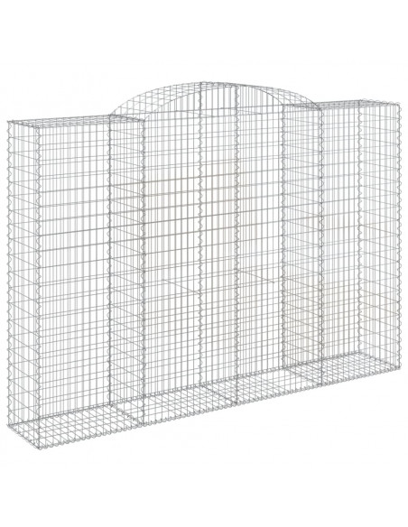 Cesti Gabbioni ad Arco 5 pz 300x50x200/220 cm Ferro Zincato