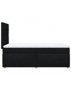 Giroletto a Molle con Materasso Nero 100x200 cm in Tessuto 2