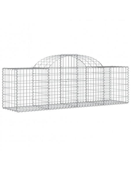 Cesti Gabbioni ad Arco 4 pz 200x50x60/80 cm Ferro Zincato