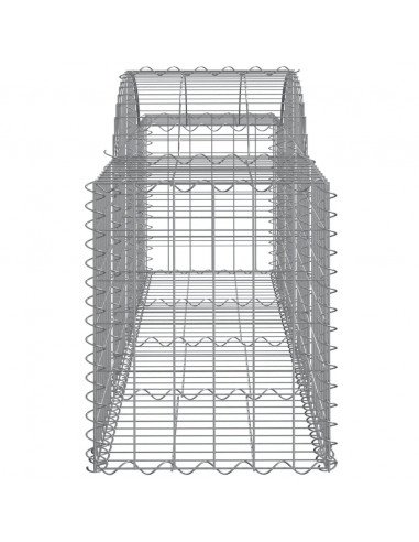 Cesti Gabbioni ad Arco 4 pz 200x50x60/80 cm Ferro Zincato