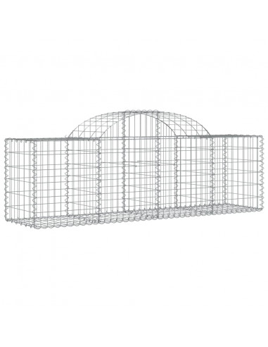 Cesti Gabbioni ad Arco 5 pz 200x50x60/80 cm Ferro Zincato