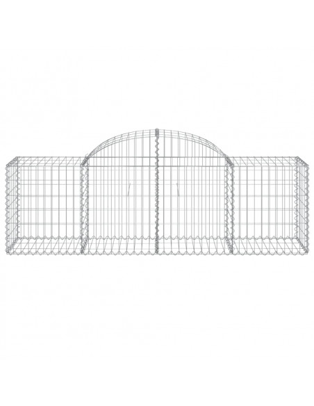 Cesti Gabbioni ad Arco 5 pz 200x50x60/80 cm Ferro Zincato