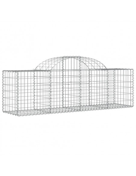 Cesti Gabbioni ad Arco 7 pz 200x50x60/80 cm Ferro Zincato