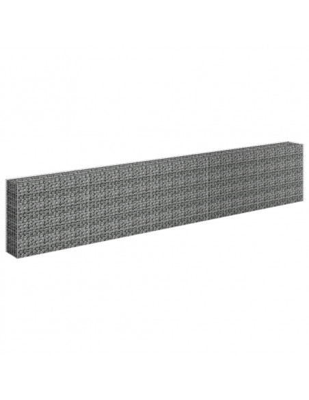 Gabbione Letto Rialzato in Acciaio Zincato 450x30x90 cm