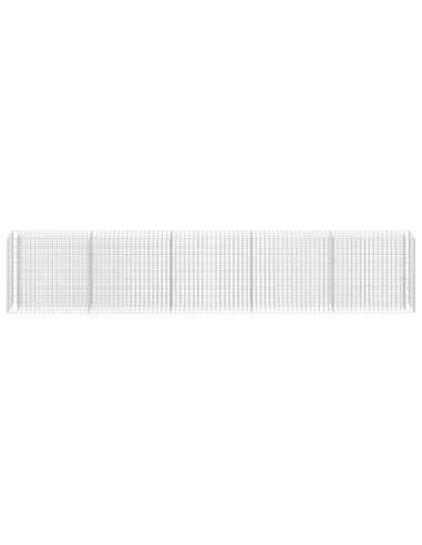 Gabbione Letto Rialzato in Acciaio Zincato 450x30x90 cm