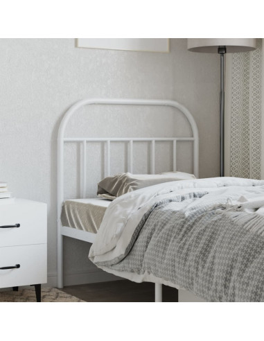 Testiera in Metallo Bianco 80 cm