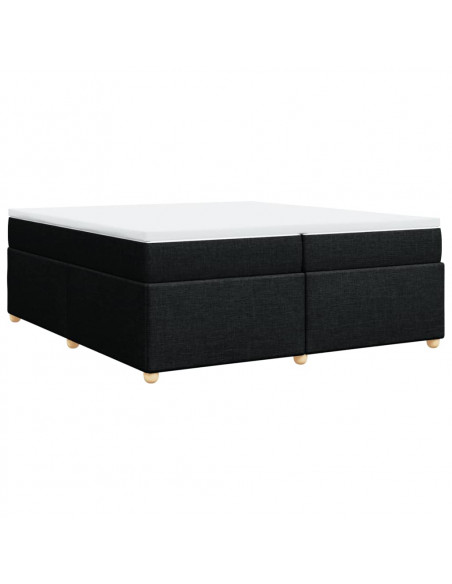 Giroletto a Molle con Materasso Nero 200x200 cm in Tessuto