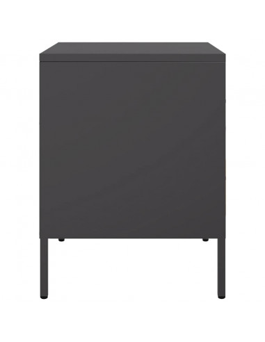 Comodini 2 pz Nero 36x39x50,5 cm in Acciaio