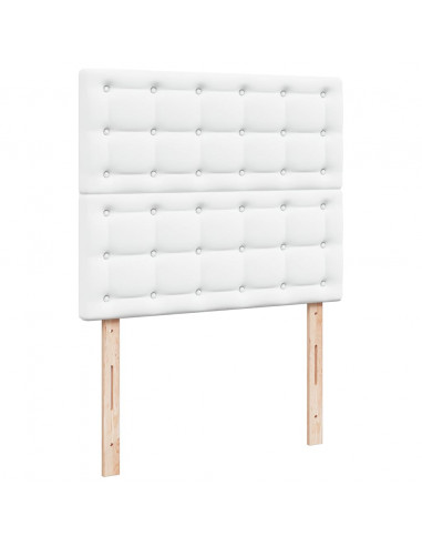 Giroletto a Molle con Materasso Bianco 120x190 cm in Similpelle