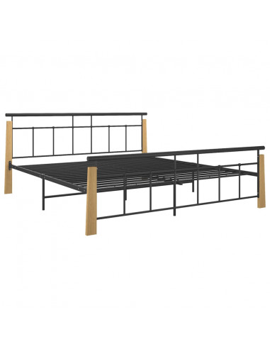 Giroletto in Metallo e Legno Massello di Rovere 180x200 cm