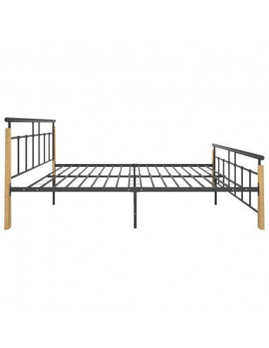 Giroletto in Metallo e Legno Massello di Rovere 180x200 cm