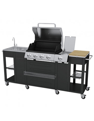 Barbecue da Cucina per Esterni Montana 4 Fornelli