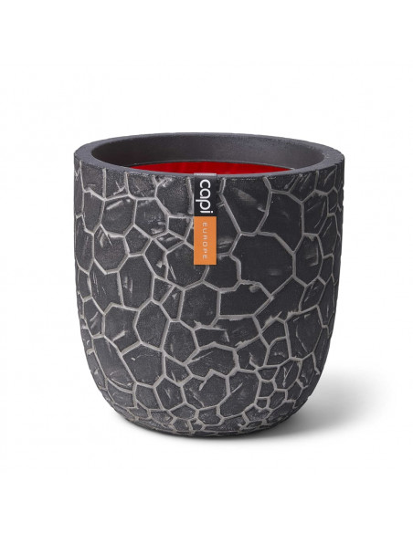 Capi Fioriera Clay Rotonda 43x41 cm Antracite