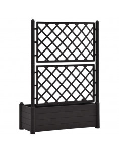 Fioriera da Giardino con Graticcio 100x43x142 cm PP Antracite