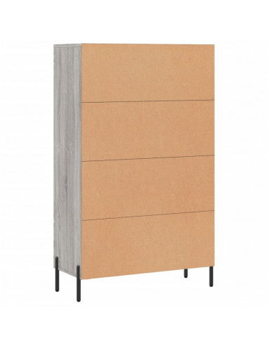 Credenza Grigio Sonoma 69,5x31x115 cm in Legno Multistrato